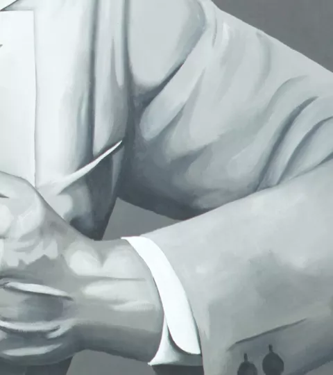 Mural z logiem Politechniki Łódzkiej