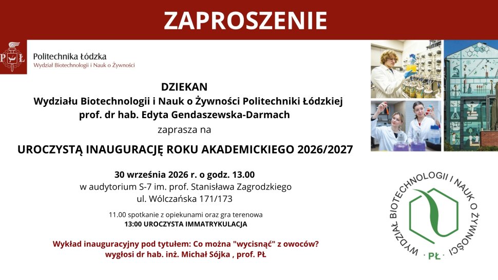 Plakat Inauguracji roku akademickiego