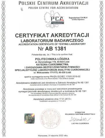 certyfikat akredytacji